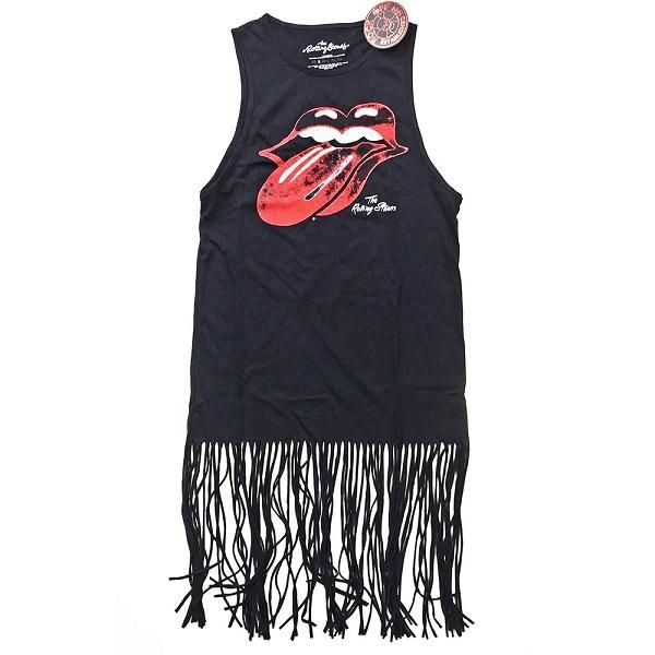 The Rolling Stones バンド BAND Tシャツ タンクトップ THE ROLLING STONES Vintage Tongue Logo with Tassels, タンク