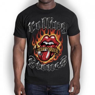THE ROLLING STONES Flaming Tattoo Tongue, Tシャツ