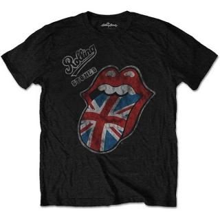 THE ROLLING STONES Vintage British Tongue With Soft Hand Inks Blk, T