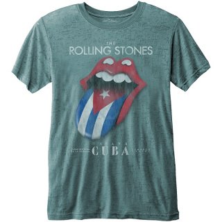 THE ROLLING STONES Havana Cuba with Burn Out Finishing, T