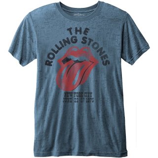THE ROLLING STONES Nyc 75With Burn Out Finishing, T