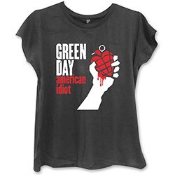 GREEN DAY American Idiot with Skinny Fitting Blk, レディースTシャツ