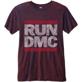 RUN DMC Logo Vintage With Burn Out Finishing, T