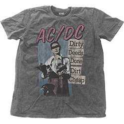 AC/DC Dirty Deeds Done Dirt Cheap with Snow Wash Finishing, T