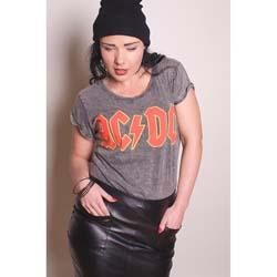 AC/DC Classic Logo with Acid Wash Finish, ǥT