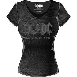 AC/DC Back in Black with Acid Wash Finish, ǥT