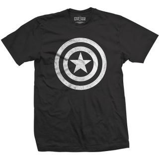 MARVEL COMICS Captain America Civil War Basic Shield Distressed, T