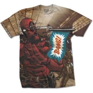 MARVEL COMICS Deadpool Bang with Sublimation Printing, T