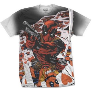 MARVEL COMICS Deadpool Cards with Sublimation Printing, Tシャツ