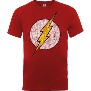 DC COMICS Flash Distressed Logo Red, T