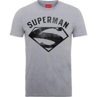 DC COMICS Superman Logo Spray Grey, T