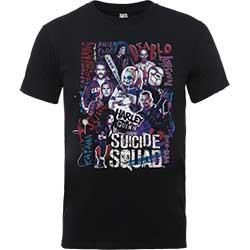 DC COMICS Suicide Squad Harley's Character Collage Blk, T