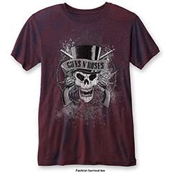 GUNS N' ROSES Faded Skull (Burn Out) Red, T