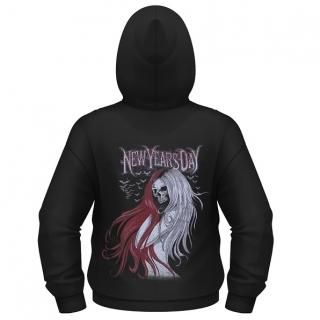 NEW YEARS DAY Long Hair Skull, Zip-Upパーカー