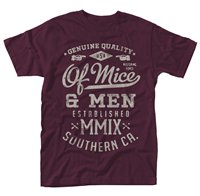OF MICE AND MEN Genuine (maroon), T