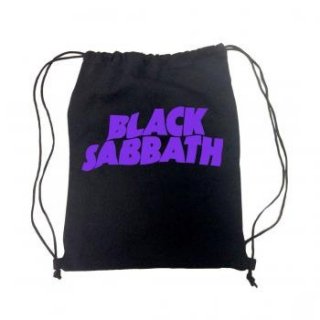 BLACK SABBATH Purple Logo, ドローストリングバッグ