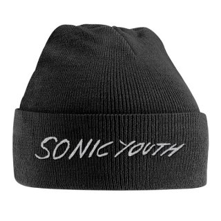 SONIC YOUTH White Logo Embroidered, ニットキャップ