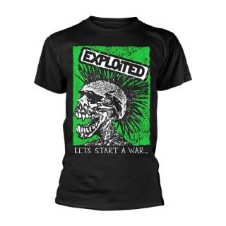 THE EXPLOITED Lets Start A War Skull, T