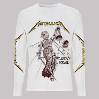 METALLICA And Justice For All White, ロングTシャツ