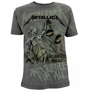 METALLICA Justice Neon All Over Charcoal, Tシャツ