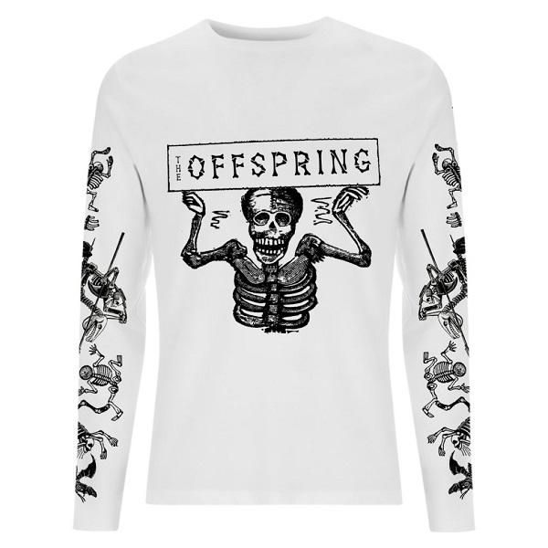 THE OFFSPRING Skeletons White, ロングTシャツ - バンドTシャツ THE OFFSPRING Skeletons White, ロングTシャツ - バンドTシャツ