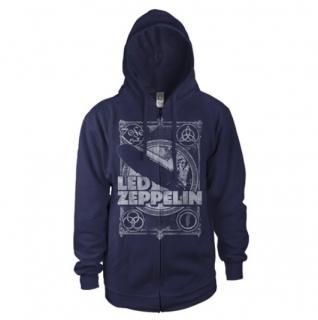 LED ZEPPELIN Vintage Print Lz1, Zip-Upѡ