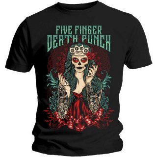 FIVE FINGER DEATH PUNCH Lady Muerta, Tシャツ<img class='new_mark_img2' src='https://img.shop-pro.jp/img/new/icons5.gif' style='border:none;display:inline;margin:0px;padding:0px;width:auto;' />