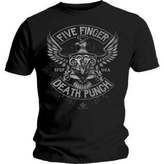 FIVE FINGER DEATH PUNCH Howe Eagle Crest, Tシャツ<img class='new_mark_img2' src='https://img.shop-pro.jp/img/new/icons5.gif' style='border:none;display:inline;margin:0px;padding:0px;width:auto;' />