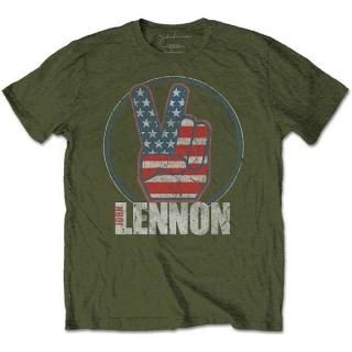 JOHN LENNON Peace Fingers US Flag, T<img class='new_mark_img2' src='https://img.shop-pro.jp/img/new/icons5.gif' style='border:none;display:inline;margin:0px;padding:0px;width:auto;' />