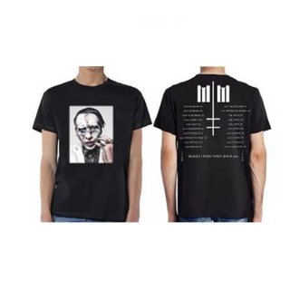 MARILYN MANSON Painted Face Euro Tour 2018, Tシャツ<img class='new_mark_img2' src='https://img.shop-pro.jp/img/new/icons5.gif' style='border:none;display:inline;margin:0px;padding:0px;width:auto;' />