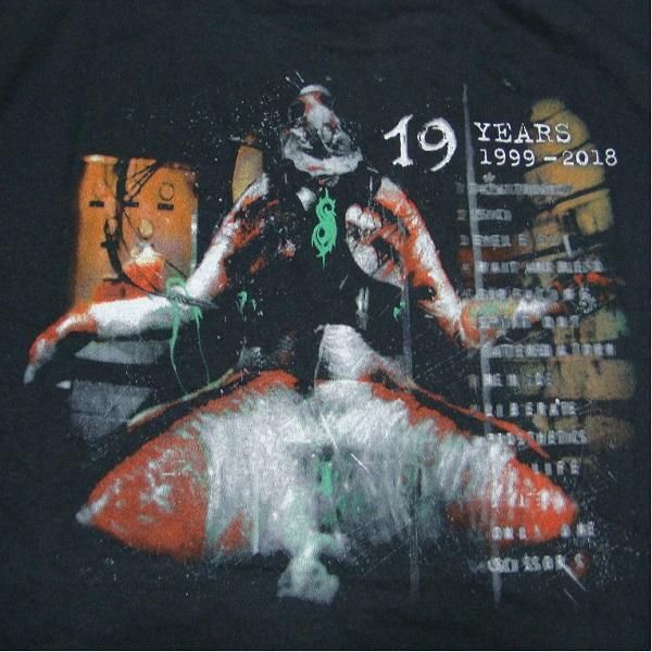 スリップノット　1999年　バンT 1999 Slipknot Debut Band Retro Style Black Short Sleeve