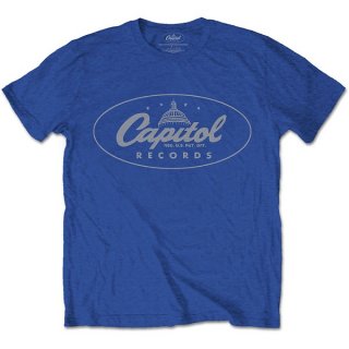 CAPITOL RECORDS Logo Blu, Tシャツ
