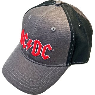 AC/DC Red Logo 2 Tone Charcoal Grey, キャップ