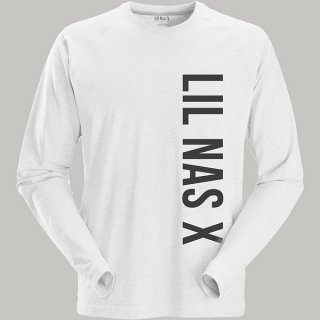 LIL NAS X Vertical Text, ロングTシャツ