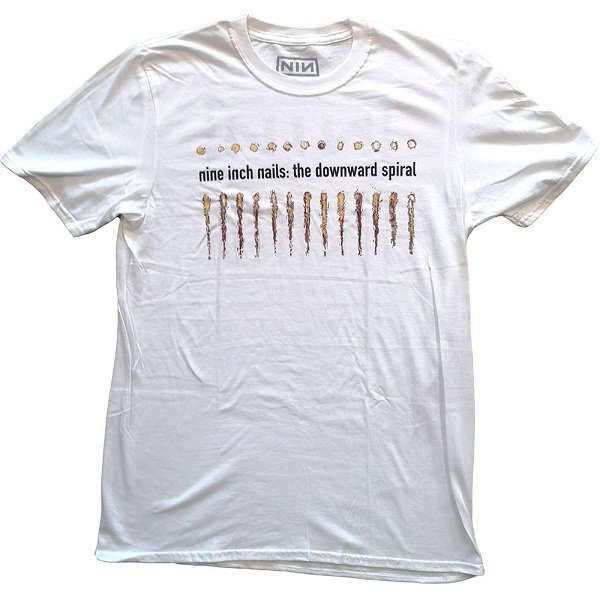 NINE INCH NAILS Downward Spiral Wht, Tシャツ - バンドTシャツ専門店 ...