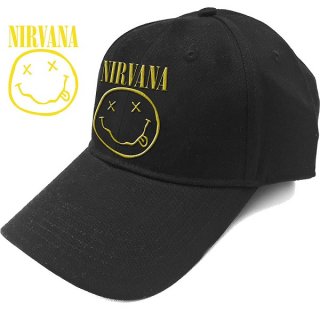 NIRVANA Logo & Smiley, キャップ