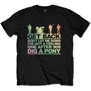 THE BEATLES Get Back Gradient Blk, T