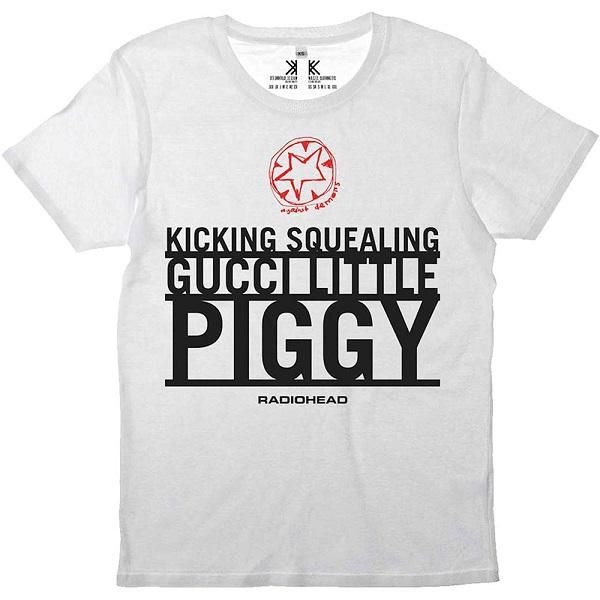 RADIOHEAD Gucci Piggy Wht, Tシャツ - バンドTシャツ専門店T
