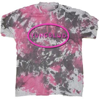 YUNGBLUD Scratch Logo Oval Dip-Dye, Tシャツ