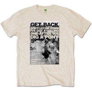 THE BEATLES Rooftop Shot Natural, Tシャツ