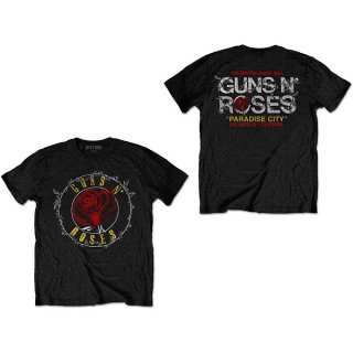 GUNS N' ROSES Rose Circle Paradise City, Tシャツ