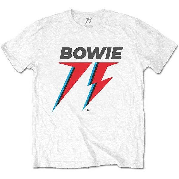 DAVID BOWIE 75th Logo Wht, Tシャツ - バンドTシャツ専門店T