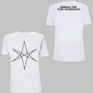 BRING ME THE HORIZON Barbed Wire Wht, Tシャツ