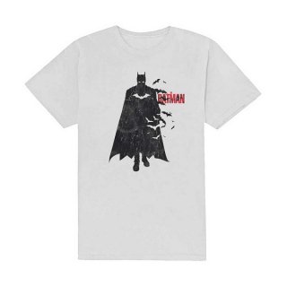THE BATMAN Distressed Figure Wht, Tシャツ