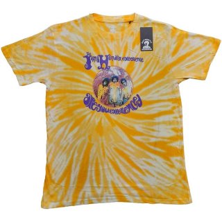 JIMI HENDRIX Are You Experienced Dip-Dye Yel, Tシャツ