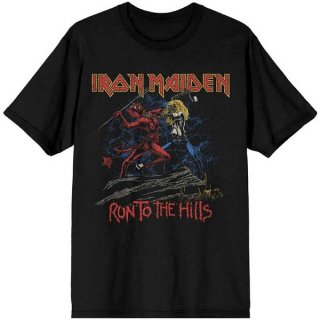 IRON MAIDEN Number Of The Beast Run To The Hills Distress, Tシャツ