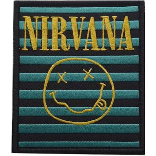NIRVANA Logo & Smiley Stripes, パッチ