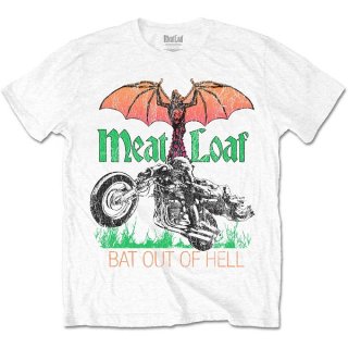 MEAT LOAF Bat Out Of Hell Wht, Tシャツ