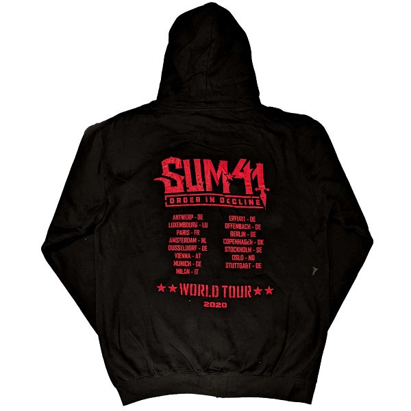 SUM 41 Order In Decline Tour 2020, Zip-Upパーカー - バンドTシャツ専門店T-oxic(トキシック)