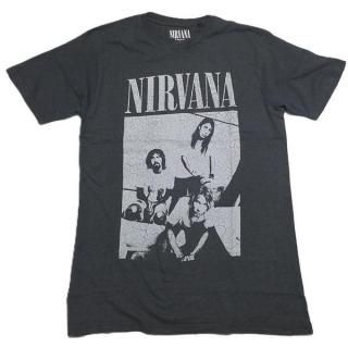 ミュージシャン NIRVANA 00S MONOCHROME PORTRAIT DELTAXL NIRVANA 00'S MONOCHROME PORTRAIT Tシャツ ミュージシャン NIRVANA